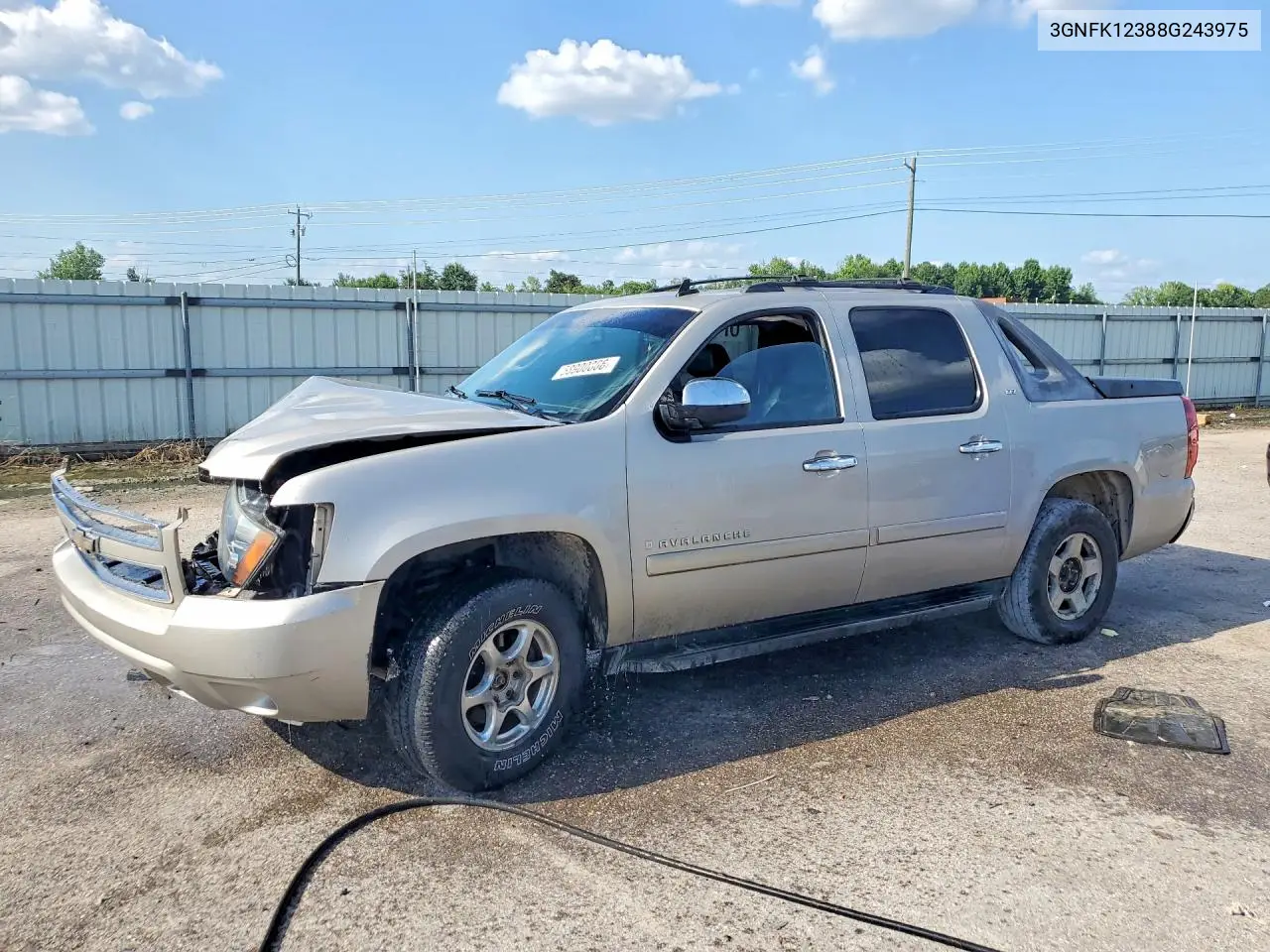 2008 Chevrolet Avalanche K1500 VIN: 3GNFK12388G243975 Lot: 58900866