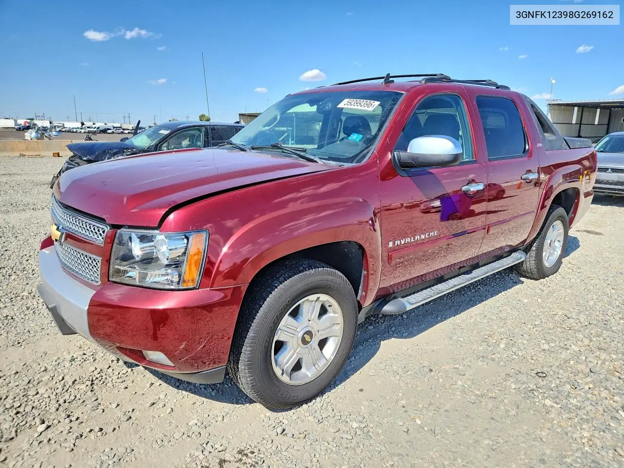 2008 Chevrolet Avalanche K1500 VIN: 3GNFK12398G269162 Lot: 59399396