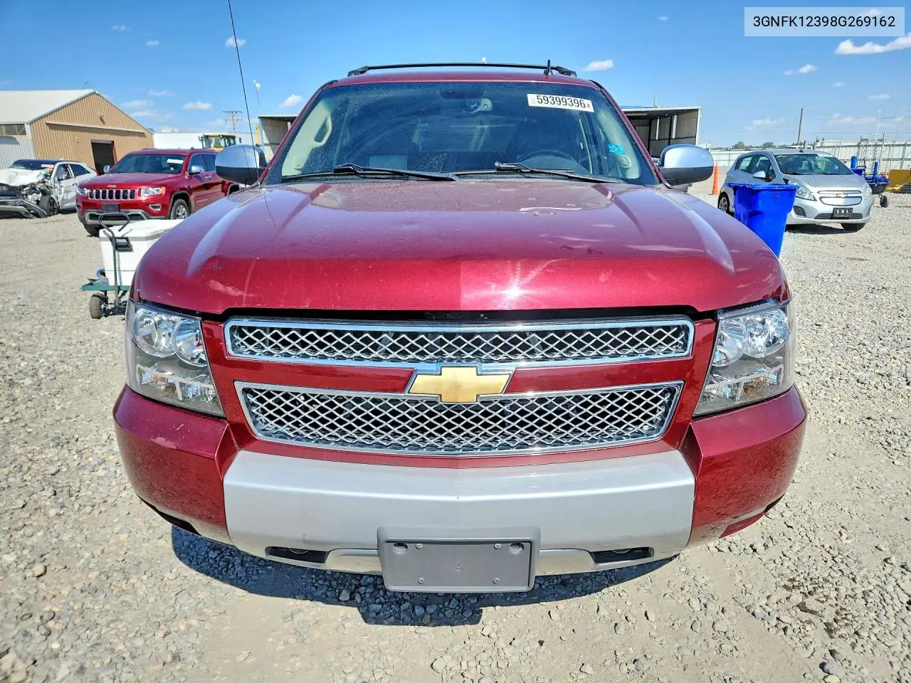 2008 Chevrolet Avalanche K1500 VIN: 3GNFK12398G269162 Lot: 59399396