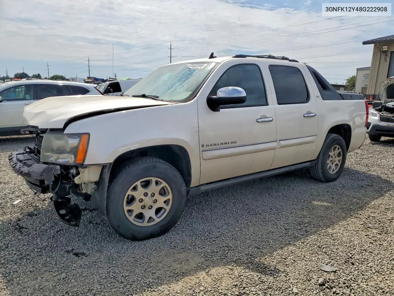 2008 Chevrolet Avalanche K1500 VIN: 3GNFK12Y48G222908 Lot: 60482556