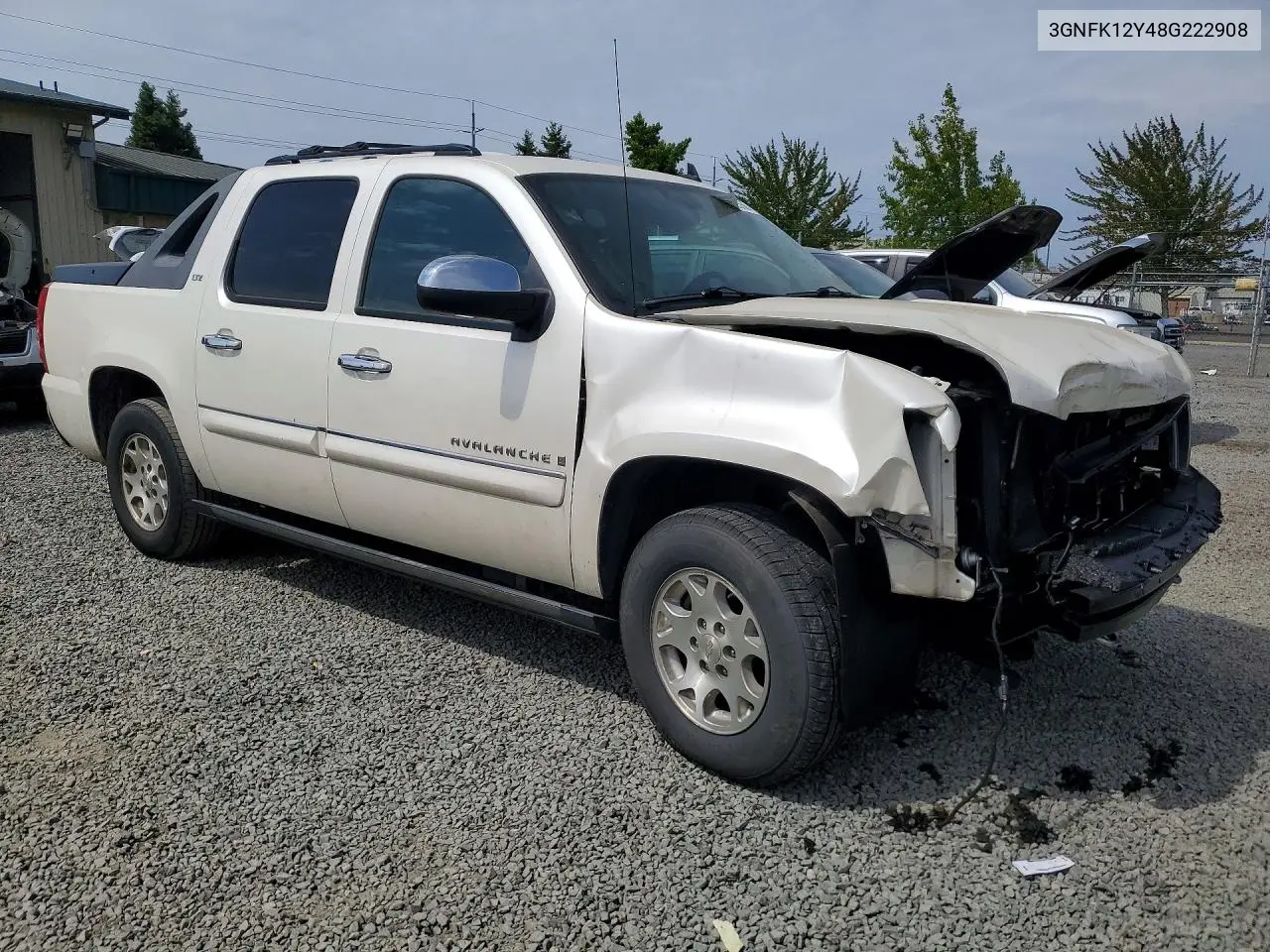 2008 Chevrolet Avalanche K1500 VIN: 3GNFK12Y48G222908 Lot: 60482556