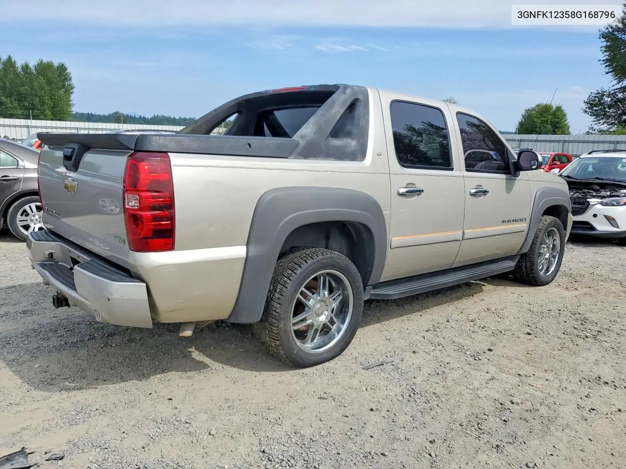 2008 Chevrolet Avalanche K1500 VIN: 3GNFK12358G168796 Lot: 61953256