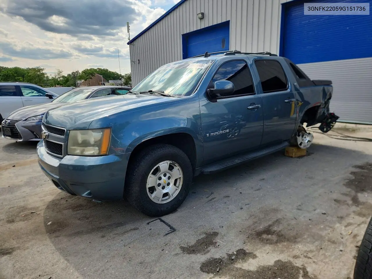 2009 Chevrolet Avalanche K1500 Lt VIN: 3GNFK22059G151736 Lot: 55074906