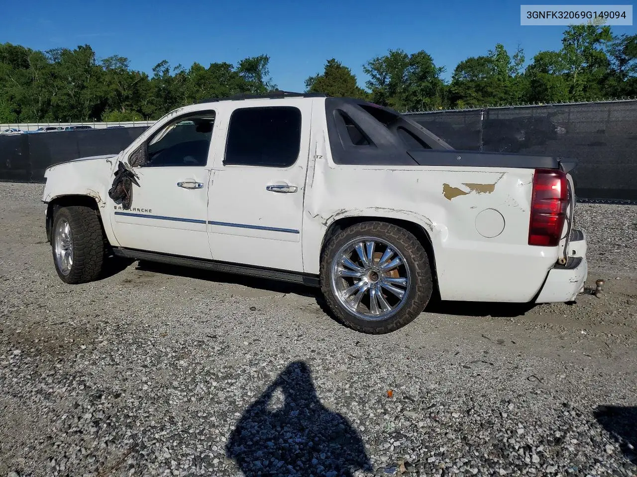 2009 Chevrolet Avalanche K1500 Ltz VIN: 3GNFK32069G149094 Lot: 57082036