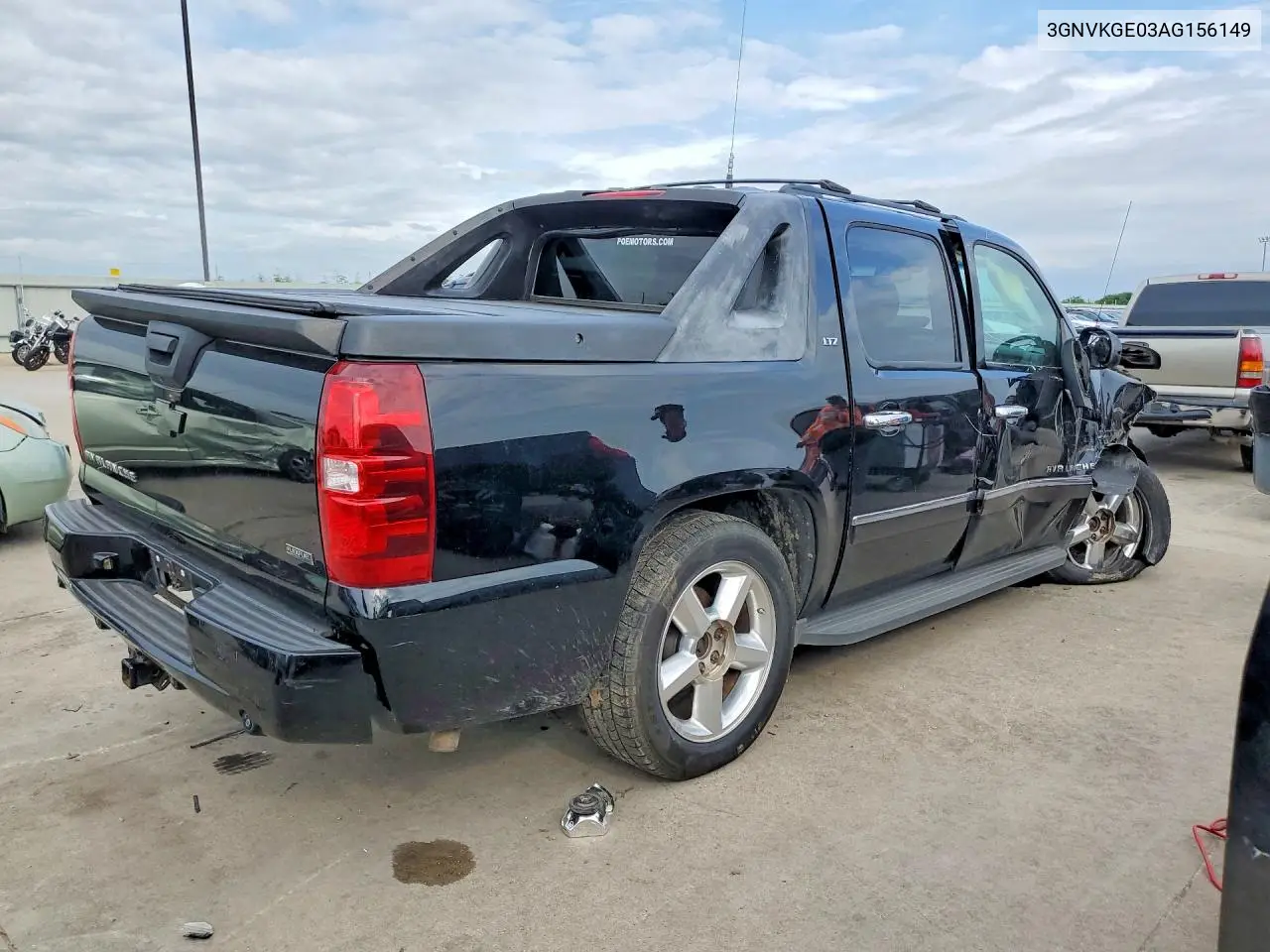 2010 Chevrolet Avalanche Ltz VIN: 3GNVKGE03AG156149 Lot: 56718696