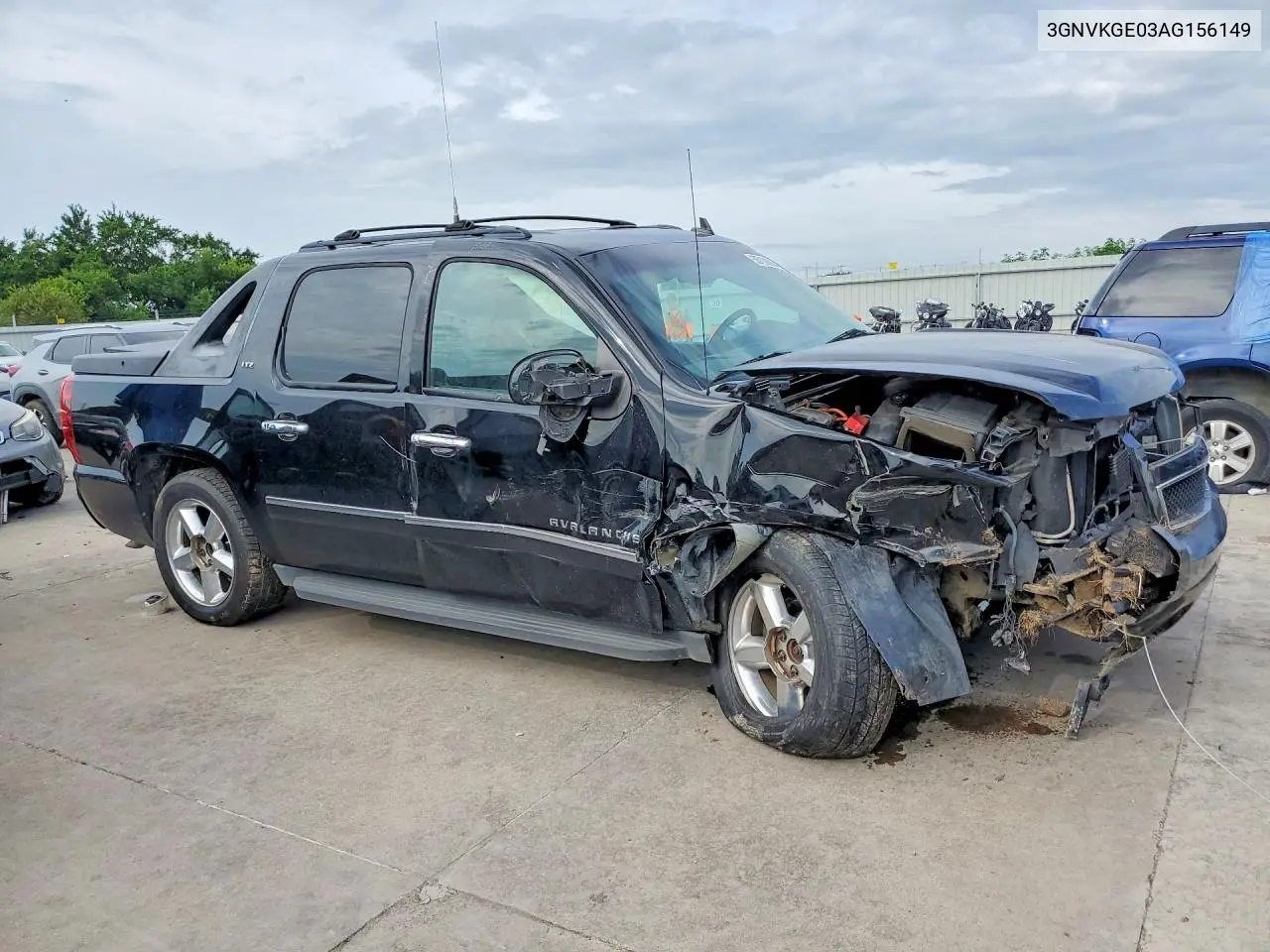 2010 Chevrolet Avalanche Ltz VIN: 3GNVKGE03AG156149 Lot: 56718696