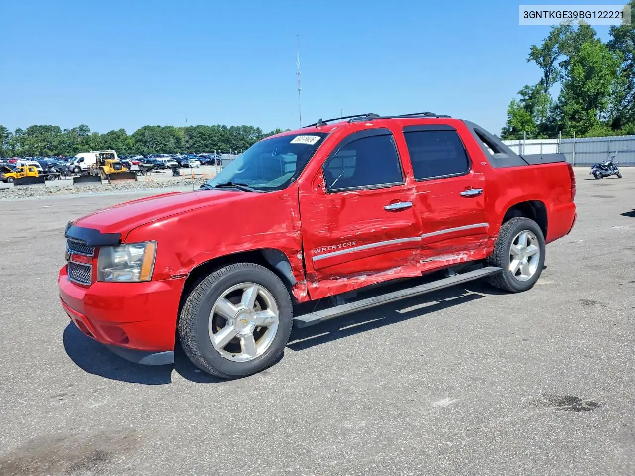 2011 Chevrolet Avalanche Ltz VIN: 3GNTKGE39BG122221 Lot: 60248086