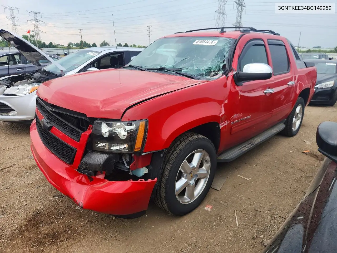 2011 Chevrolet Avalance VIN: 3GNTKEE34BG149959 Lot: 61054416