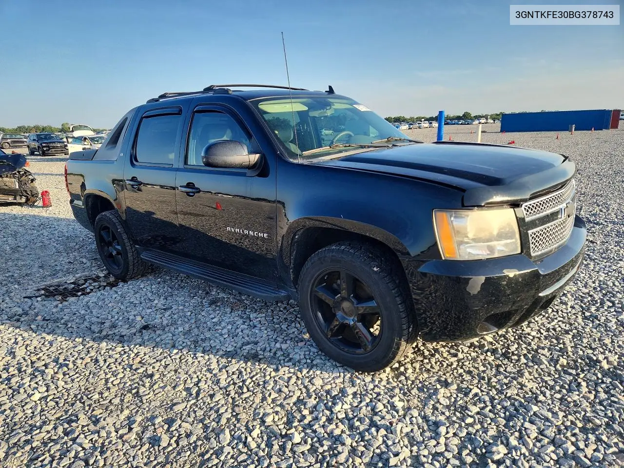 2011 Chevrolet Avalanche Lt VIN: 3GNTKFE30BG378743 Lot: 85770505