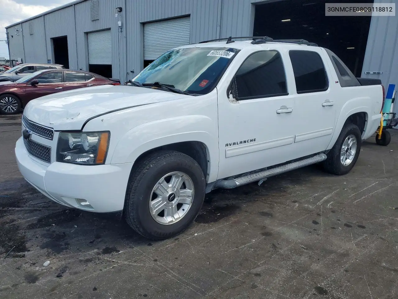 2012 Chevrolet Avalanche Lt VIN: 3GNMCFE08CG118812 Lot: 60553206