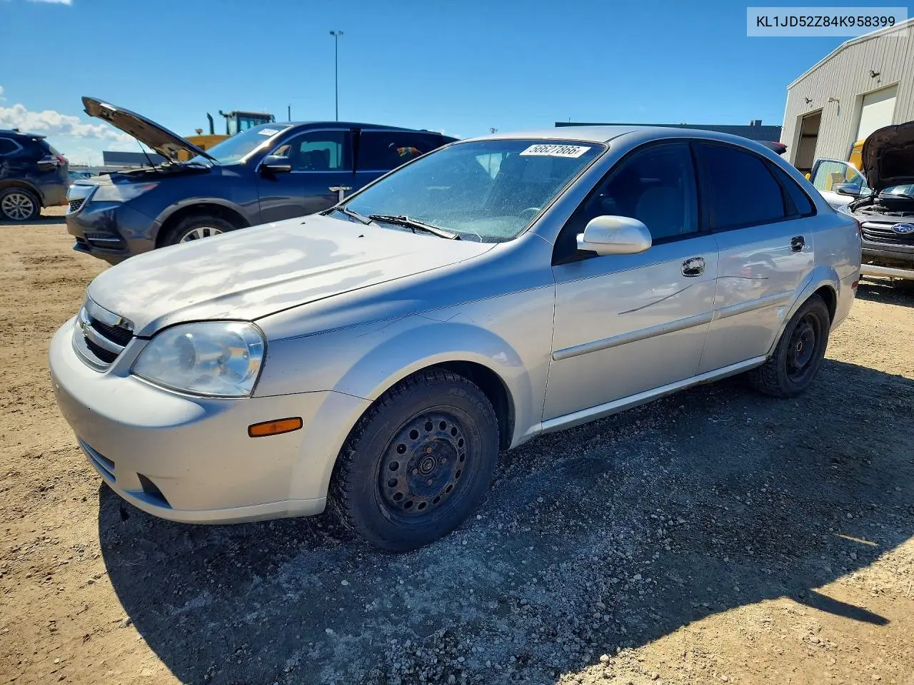 2004 Chevrolet Optra VIN: KL1JD52Z84K958399 Lot: 56627866