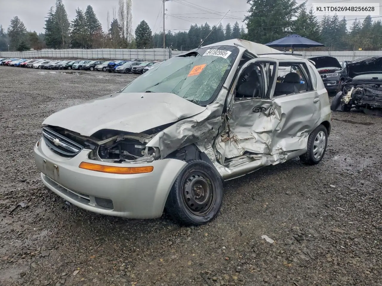2004 Chevrolet Aveo VIN: KL1TD62694B256628 Lot: 94192995