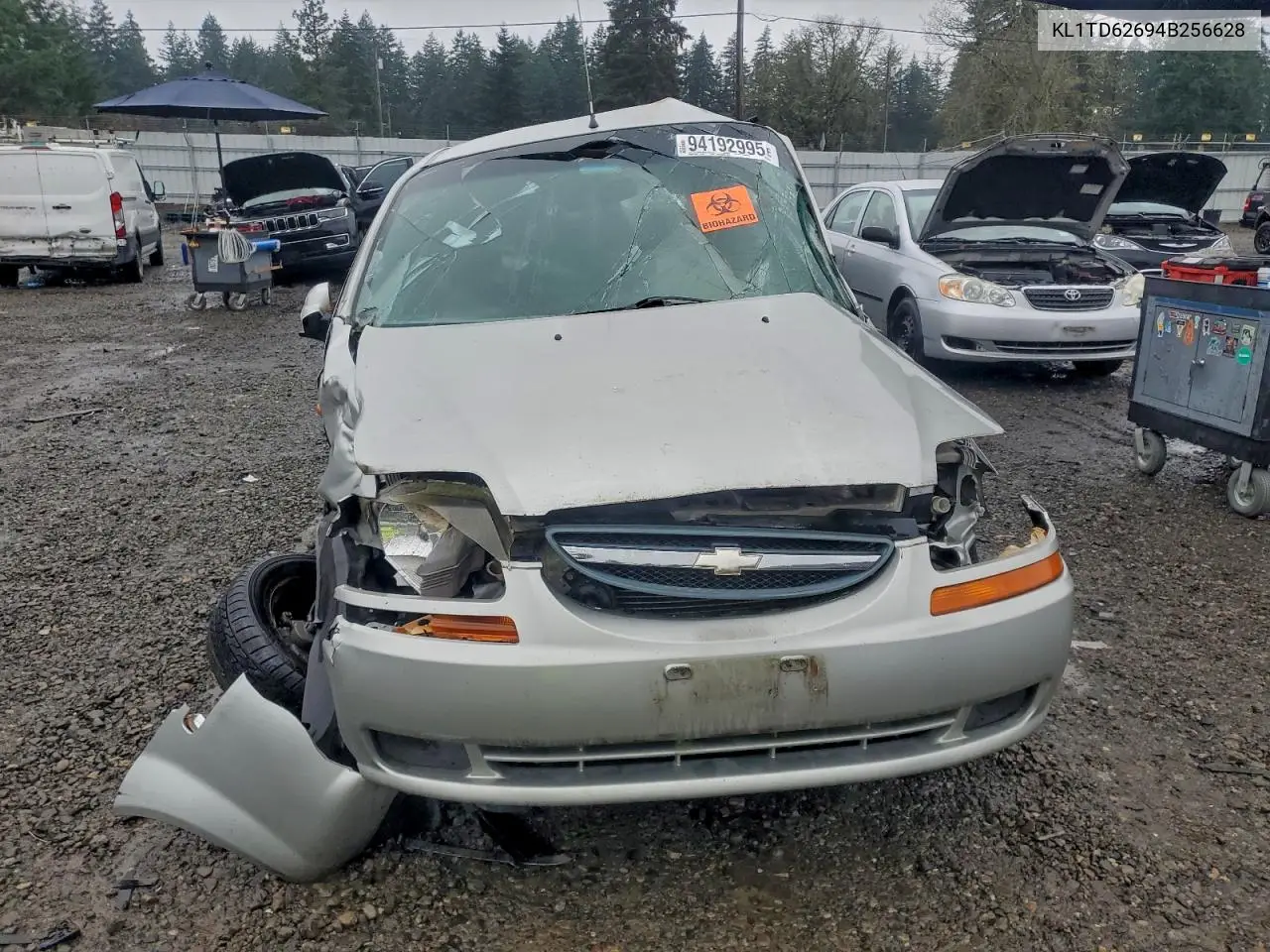 2004 Chevrolet Aveo VIN: KL1TD62694B256628 Lot: 94192995