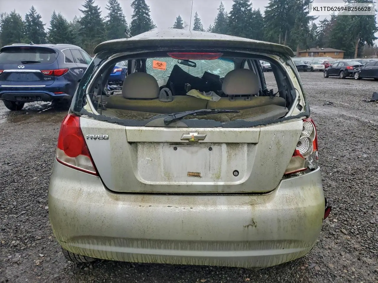 2004 Chevrolet Aveo VIN: KL1TD62694B256628 Lot: 94192995