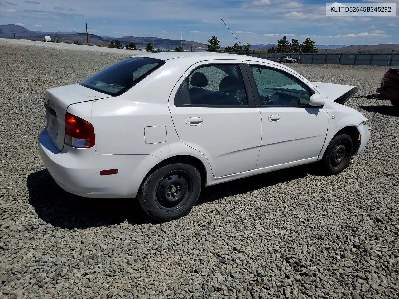 2005 Chevrolet Aveo Base VIN: KL1TD52645B345292 Lot: 51568026