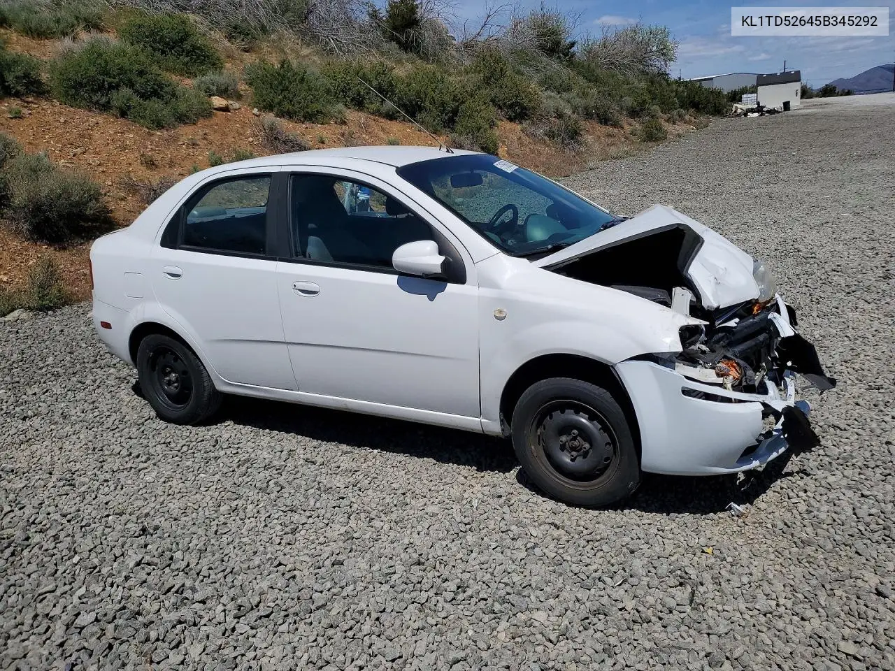 2005 Chevrolet Aveo Base VIN: KL1TD52645B345292 Lot: 51568026