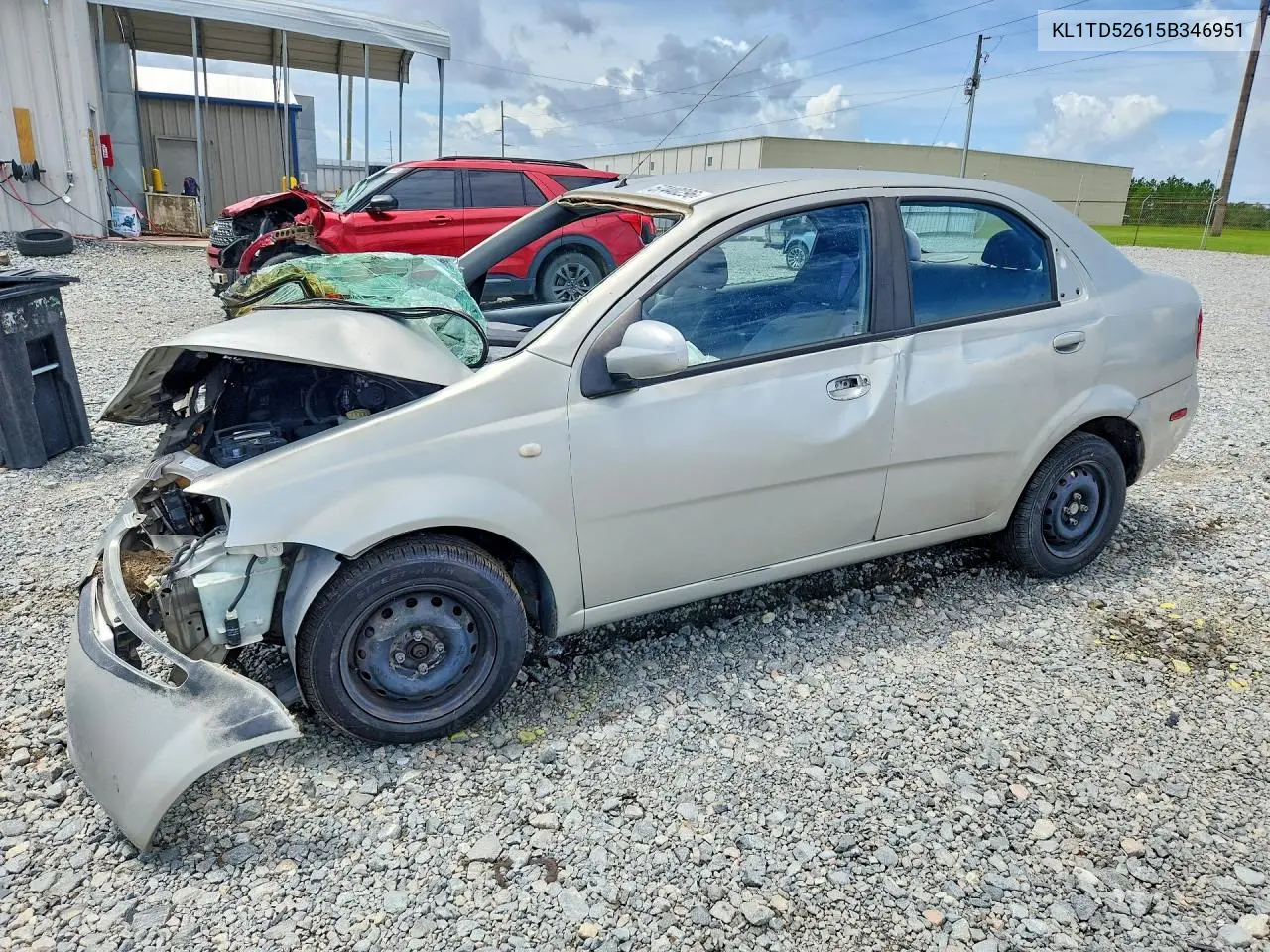 2005 Chevrolet Aveo Base VIN: KL1TD52615B346951 Lot: 57440296