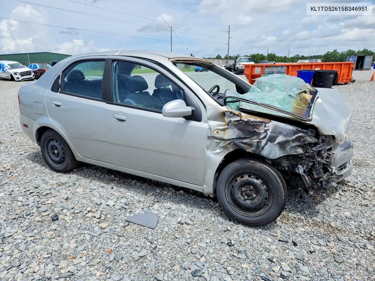2005 Chevrolet Aveo Base VIN: KL1TD52615B346951 Lot: 57440296