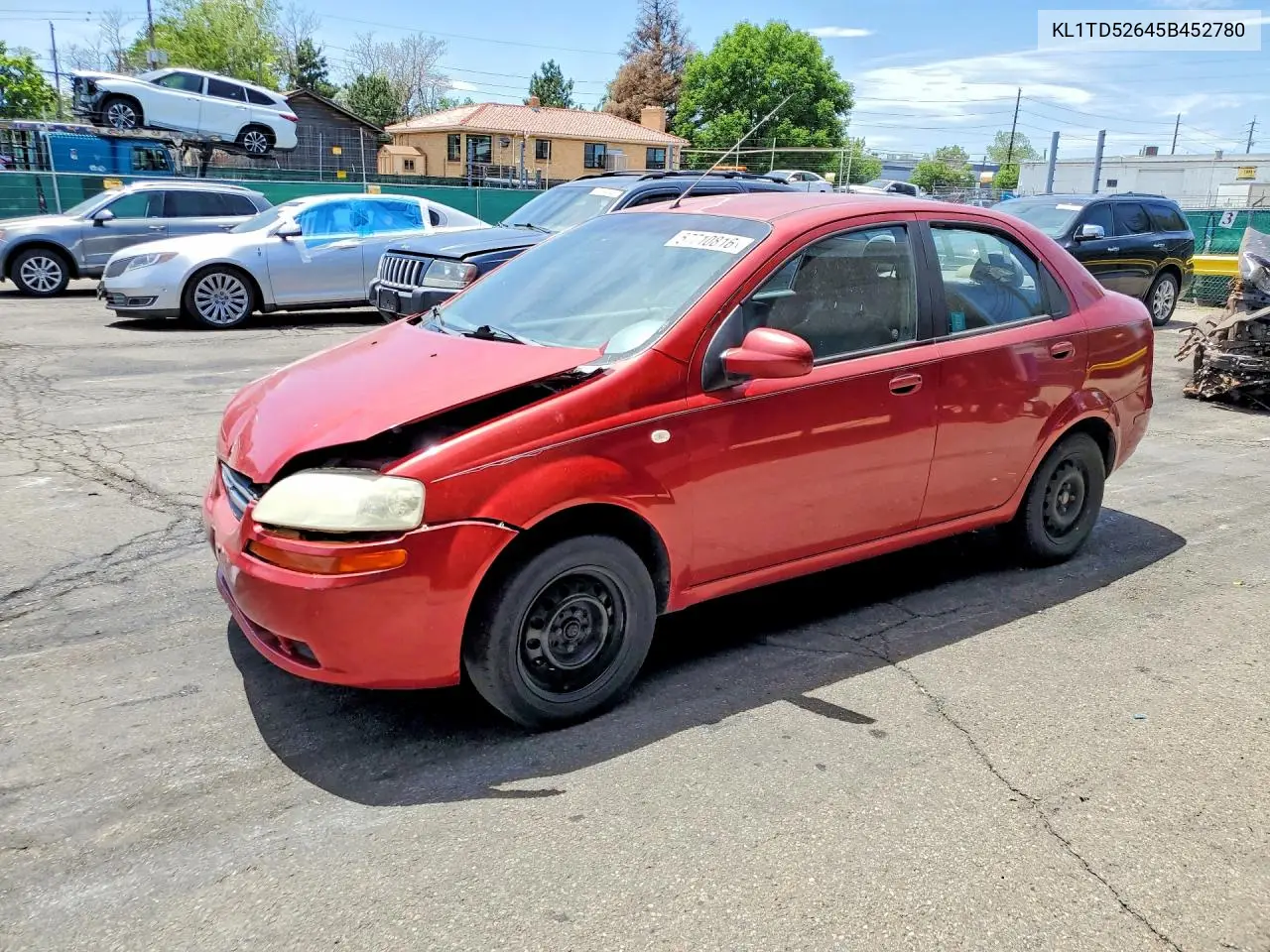 2005 Chevrolet Aveo Base VIN: KL1TD52645B452780 Lot: 57710816