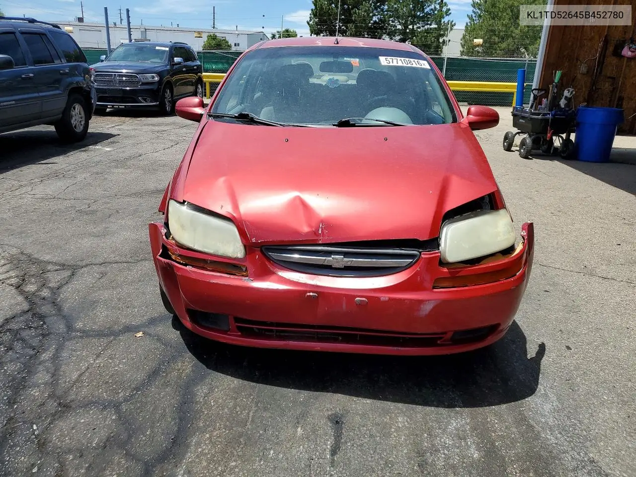 2005 Chevrolet Aveo Base VIN: KL1TD52645B452780 Lot: 57710816