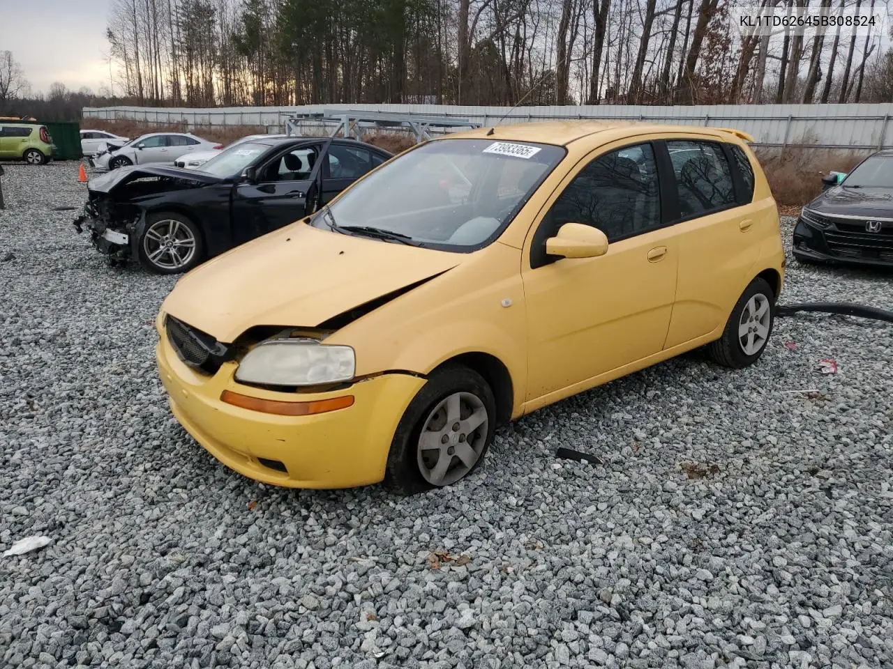 2005 Chevrolet Aveo Base VIN: KL1TD62645B308524 Lot: 73983365