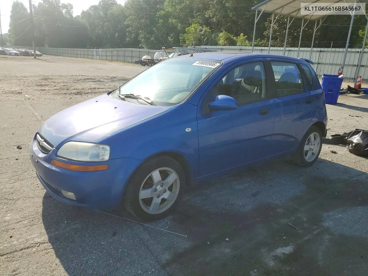 2006 Chevrolet Aveo Lt VIN: KL1TG66616B545667 Lot: 59000986