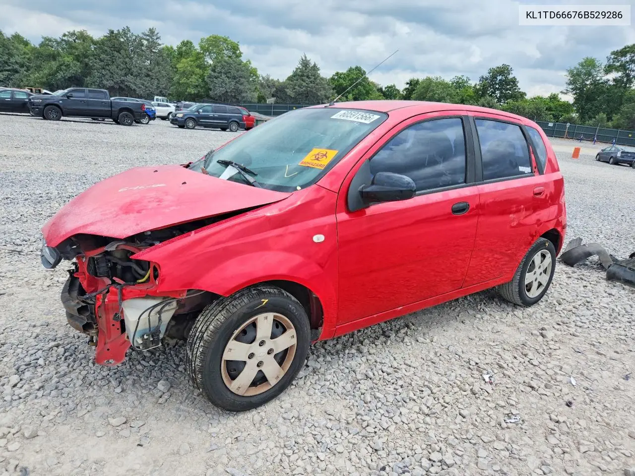 2006 Chevrolet Aveo VIN: KL1TD66676B529286 Lot: 60591566