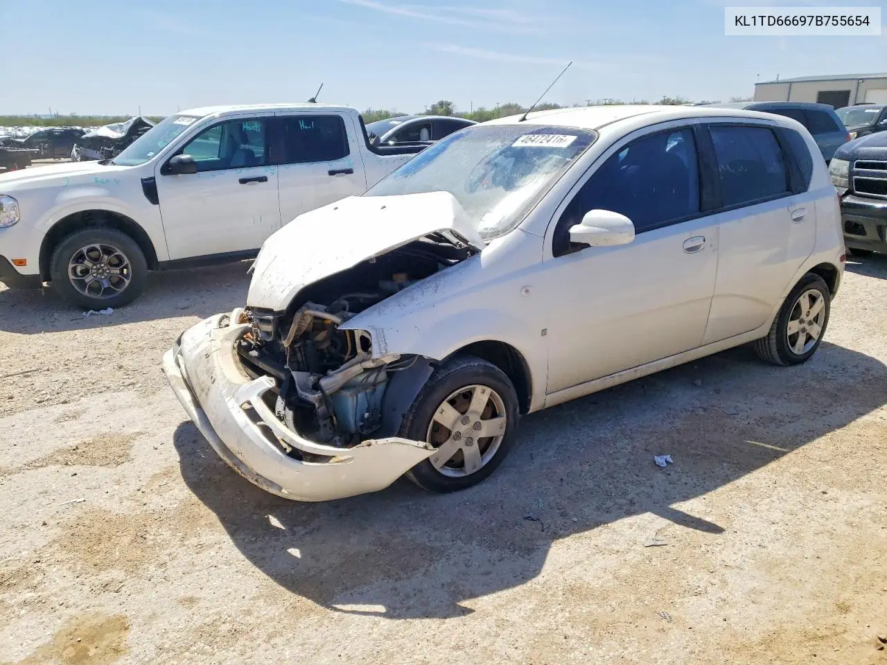 2007 Chevrolet Aveo Base VIN: KL1TD66697B755654 Lot: 46472416