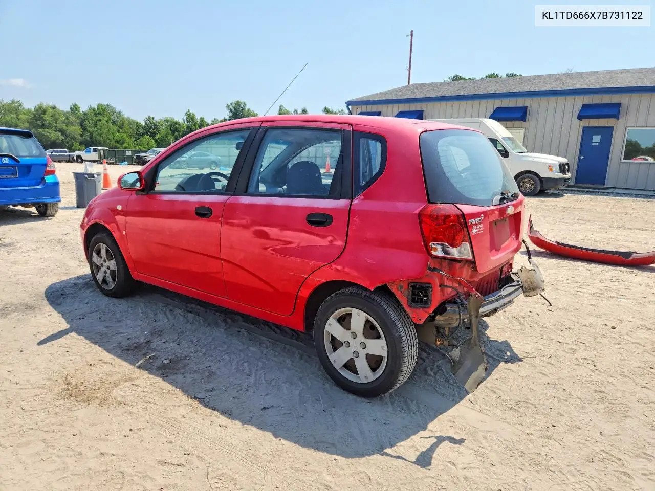 2007 Chevrolet Aveo Base VIN: KL1TD666X7B731122 Lot: 58798636