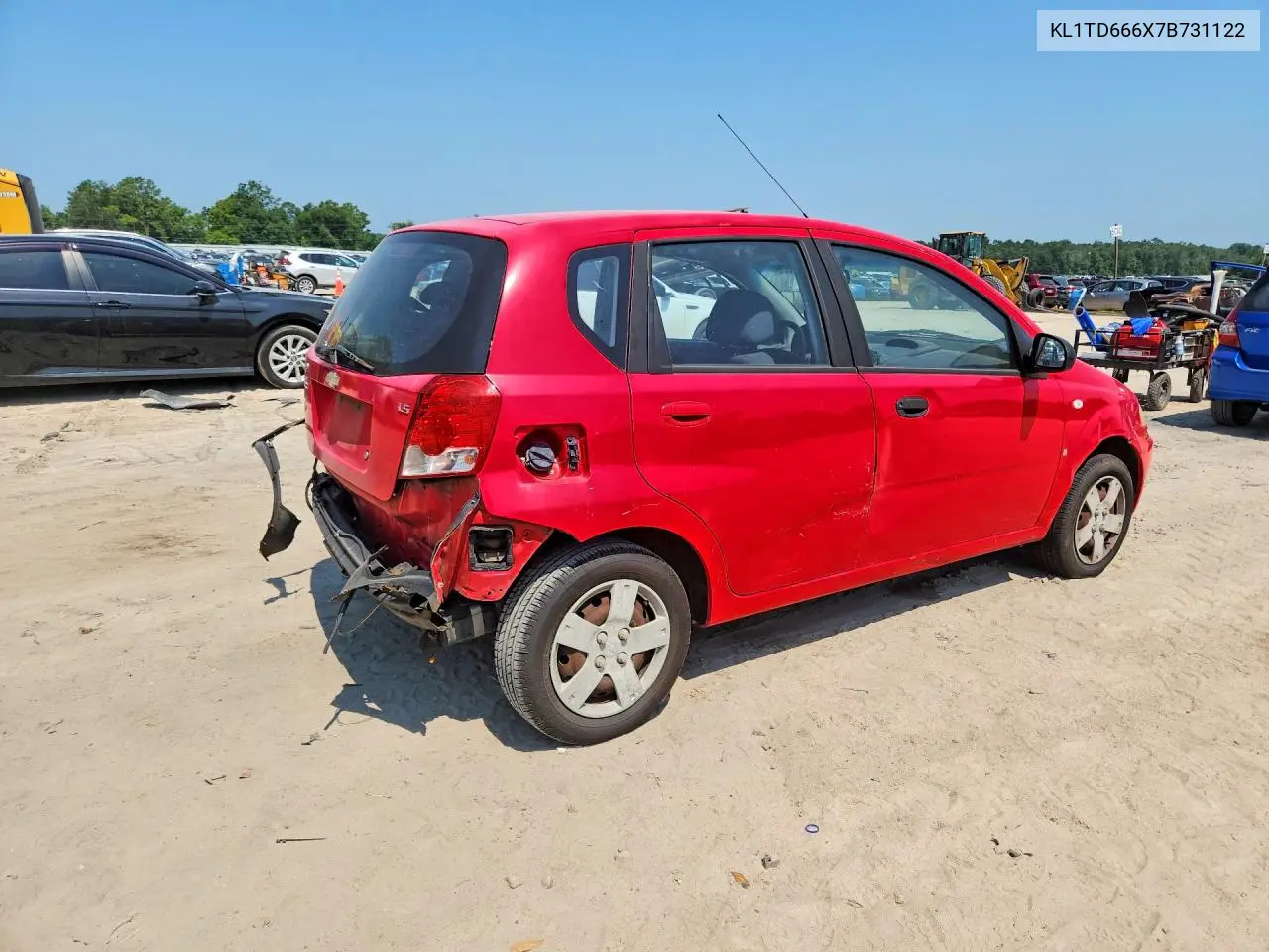 2007 Chevrolet Aveo Base VIN: KL1TD666X7B731122 Lot: 58798636
