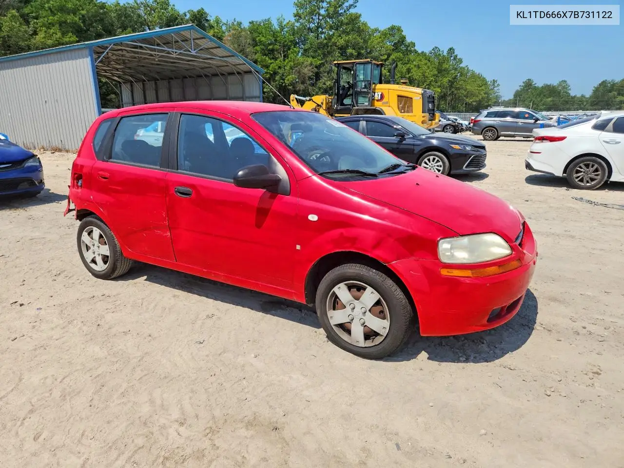 2007 Chevrolet Aveo Base VIN: KL1TD666X7B731122 Lot: 58798636