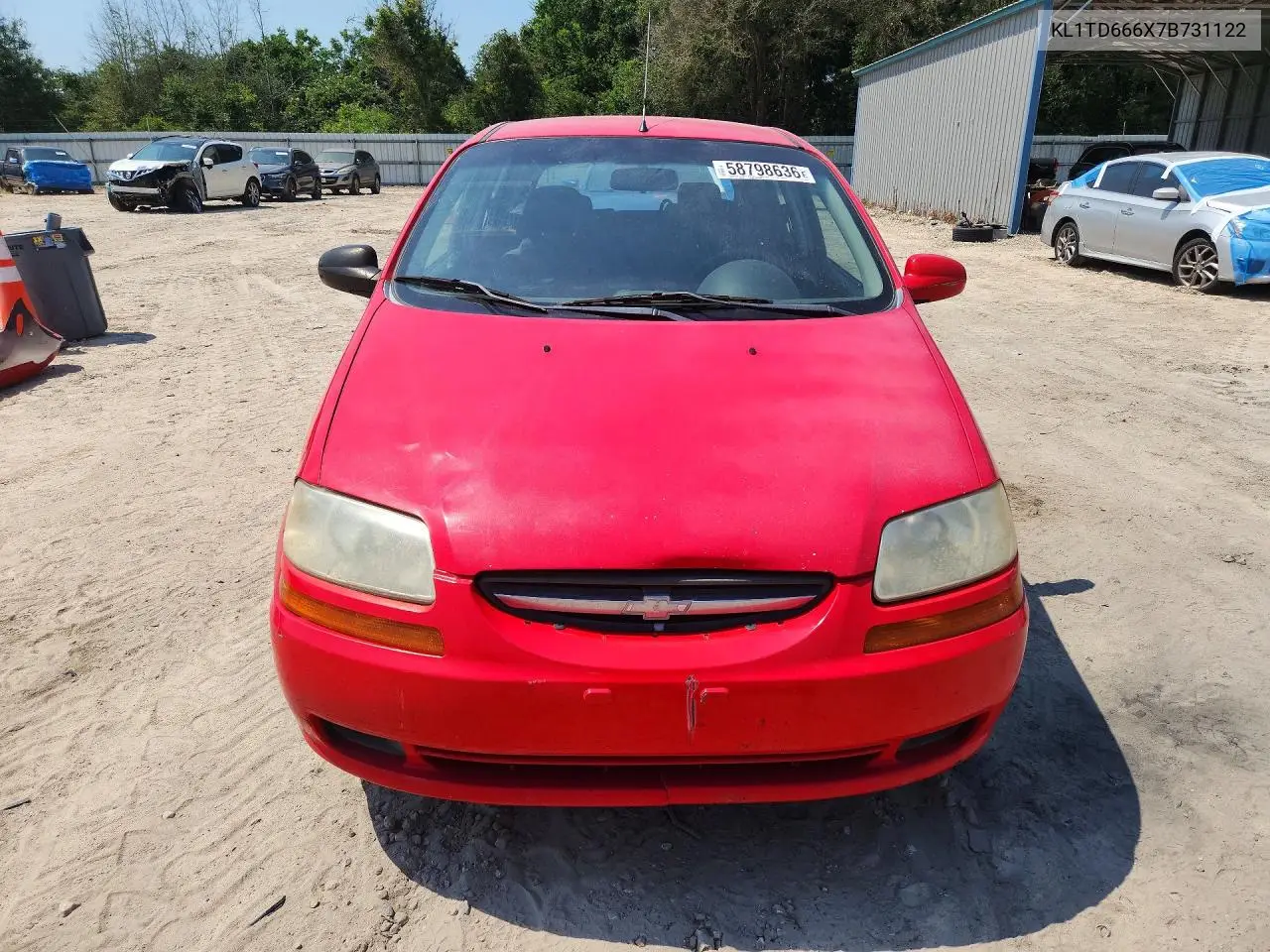 2007 Chevrolet Aveo Base VIN: KL1TD666X7B731122 Lot: 58798636