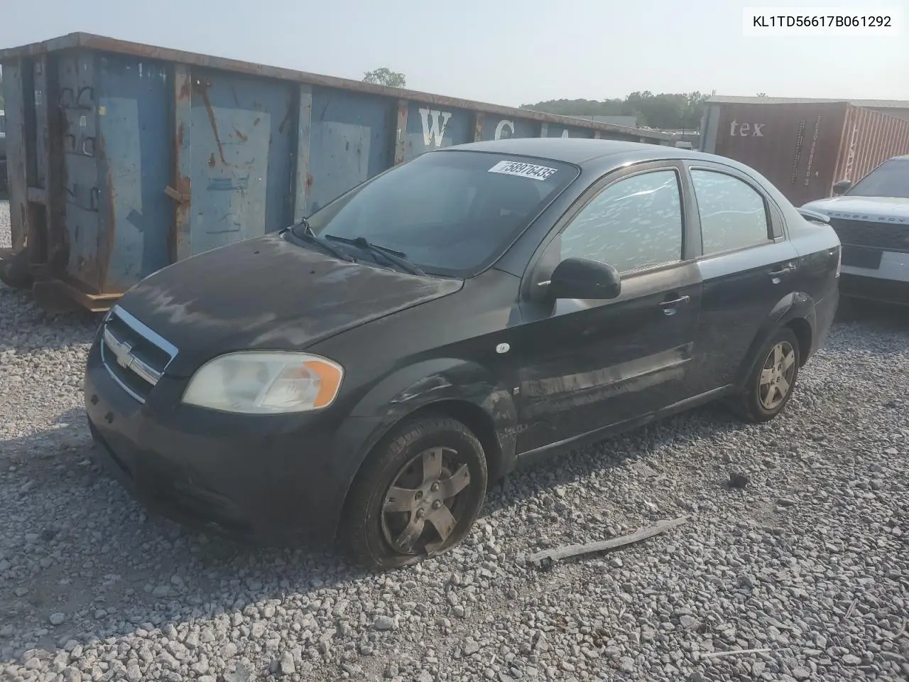 2007 Chevrolet Aveo Base VIN: KL1TD56617B061292 Lot: 58976435