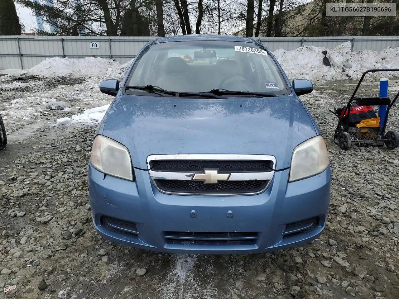 2007 Chevrolet Aveo Lt VIN: KL1TG56627B190696 Lot: 76720355