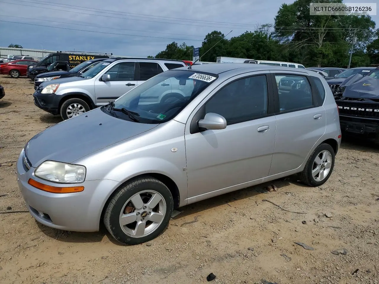 2008 Chevrolet Aveo Base VIN: KL1TD66608B126236 Lot: 57056636