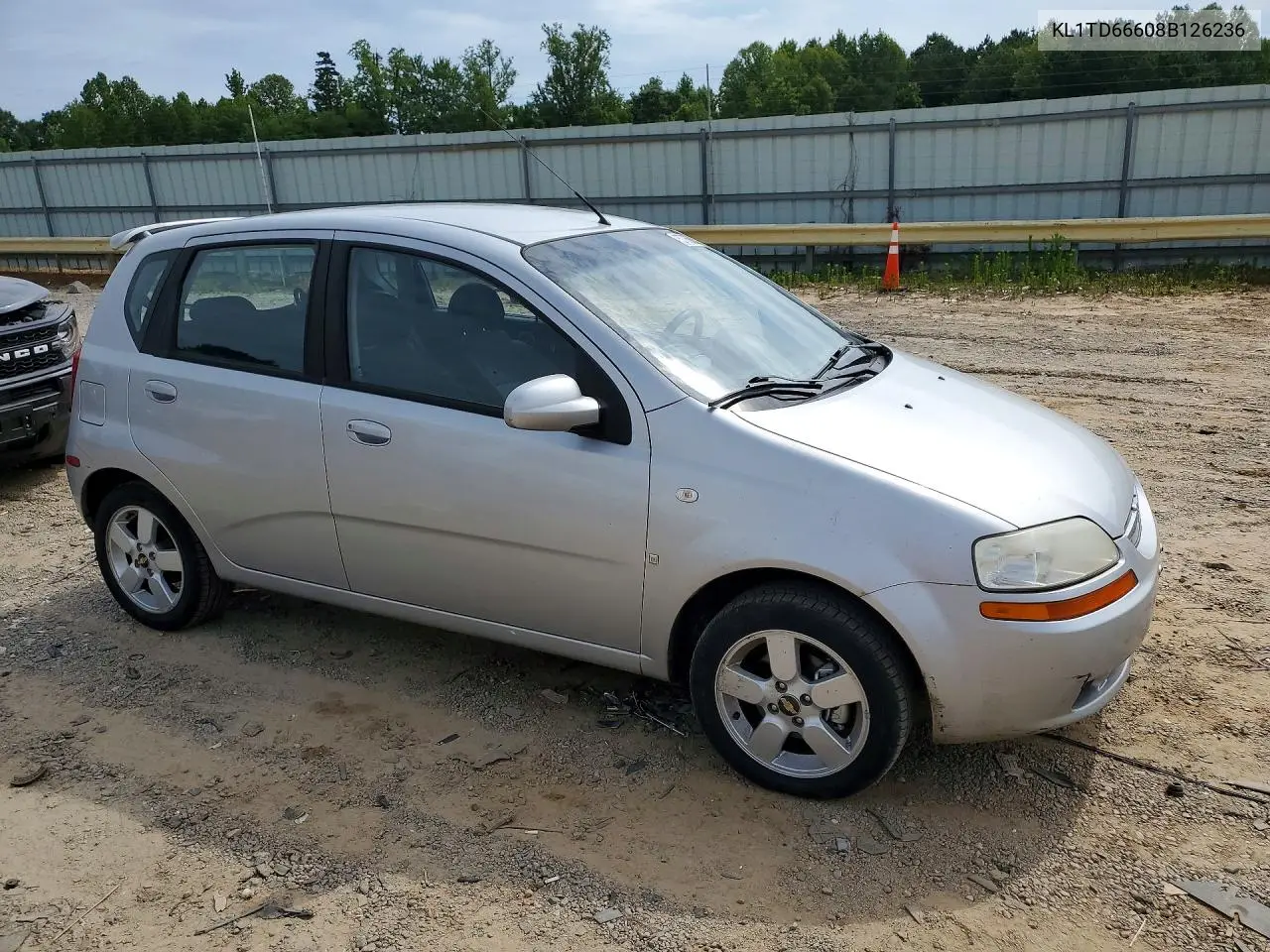 2008 Chevrolet Aveo Base VIN: KL1TD66608B126236 Lot: 57056636