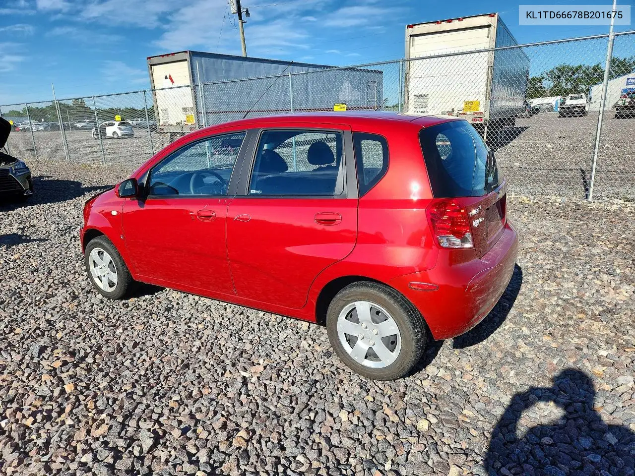 2008 Chevrolet Aveo Base VIN: KL1TD66678B201675 Lot: 57828966