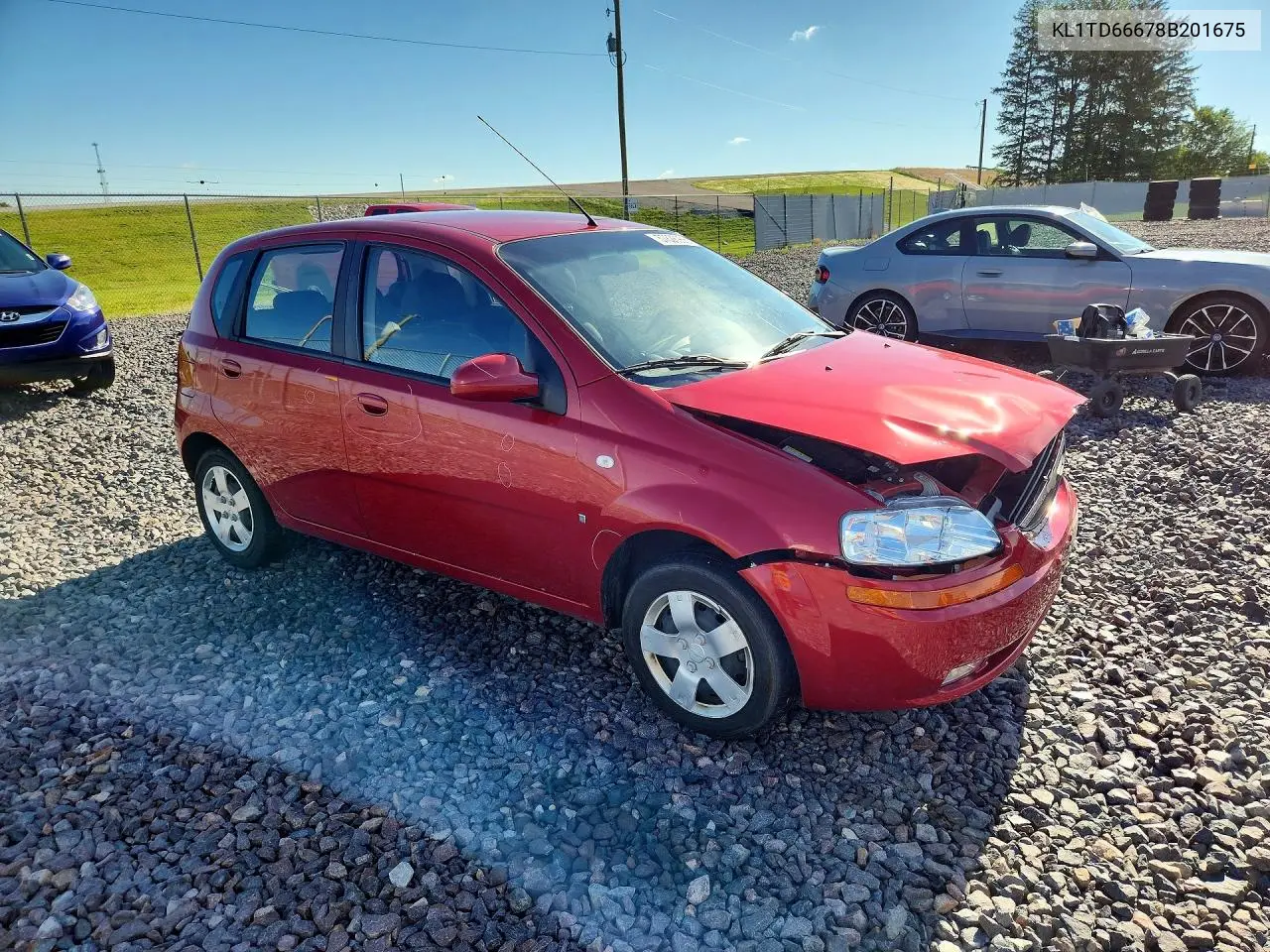 2008 Chevrolet Aveo Base VIN: KL1TD66678B201675 Lot: 57828966