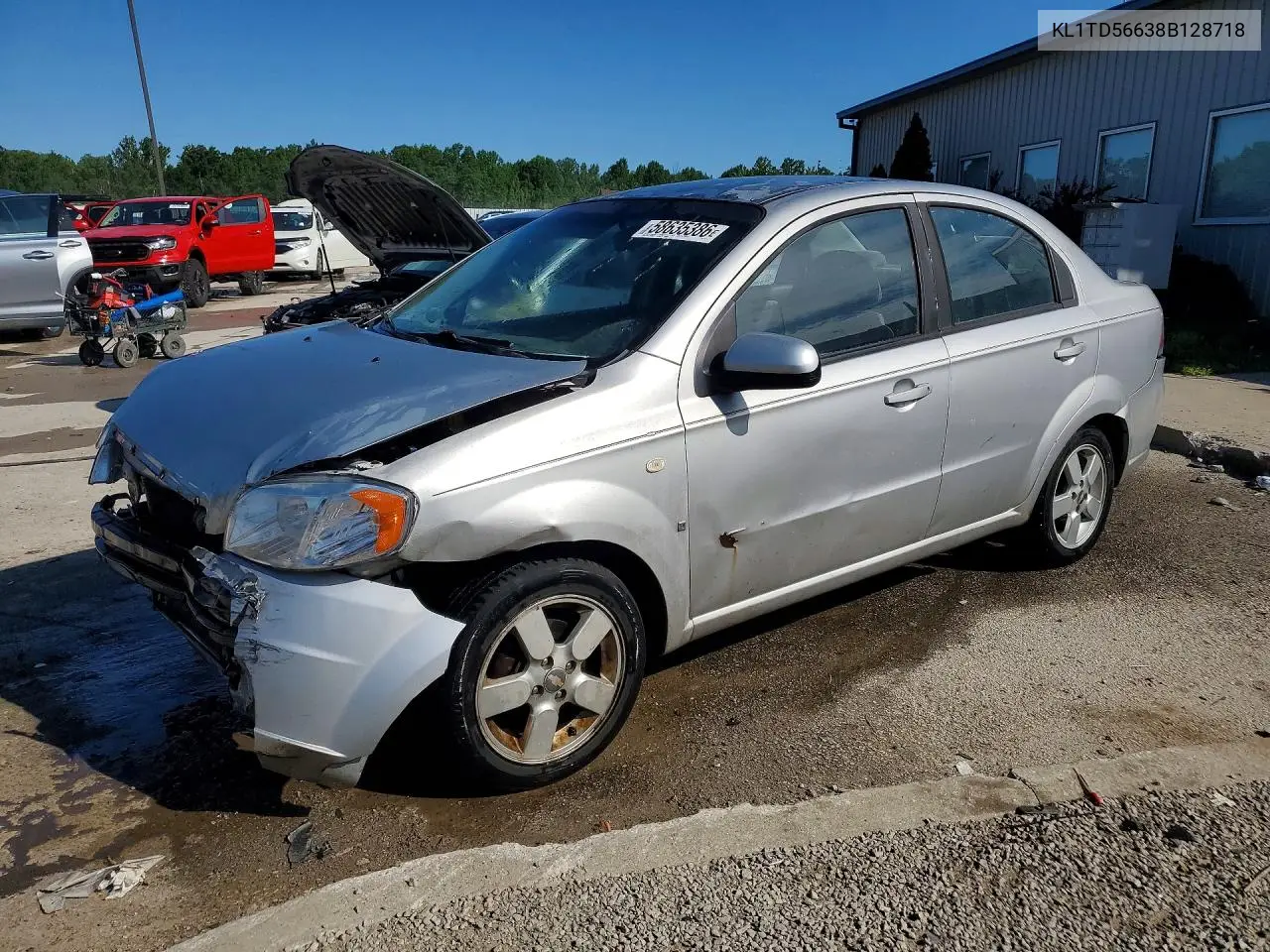 2008 Chevrolet Aveo Base/Ls VIN: KL1TD56638B128718 Lot: 58635386