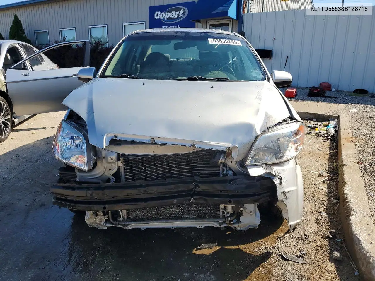 2008 Chevrolet Aveo Base/Ls VIN: KL1TD56638B128718 Lot: 58635386