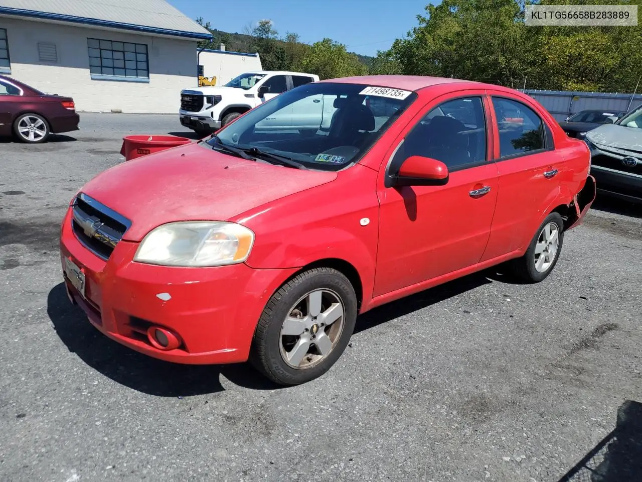 2008 Chevrolet Aveo Lt VIN: KL1TG56658B283889 Lot: 80290325