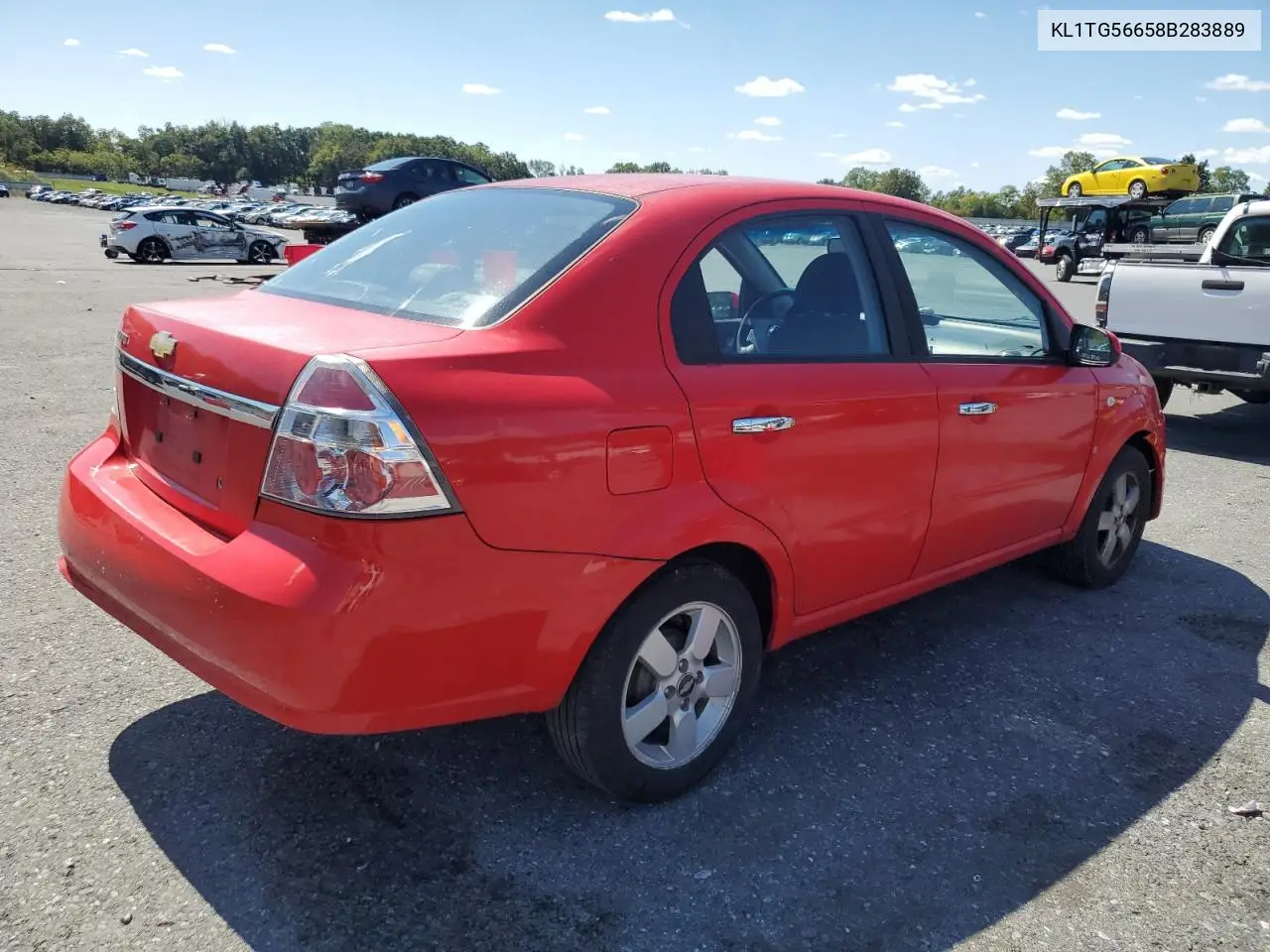 2008 Chevrolet Aveo Lt VIN: KL1TG56658B283889 Lot: 80290325