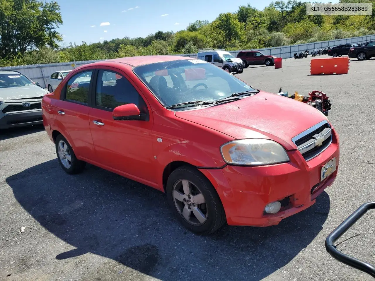 2008 Chevrolet Aveo Lt VIN: KL1TG56658B283889 Lot: 80290325
