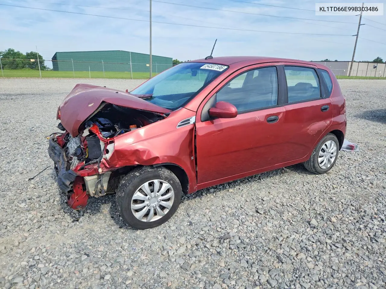 2009 Chevrolet Aveo Ls VIN: KL1TD66E99B303486 Lot: 54507186
