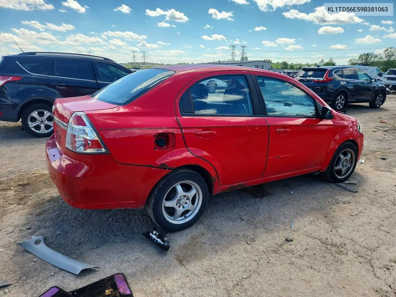 2009 Chevrolet Aveo Ls VIN: KL1TD56E59B381063 Lot: 56978706