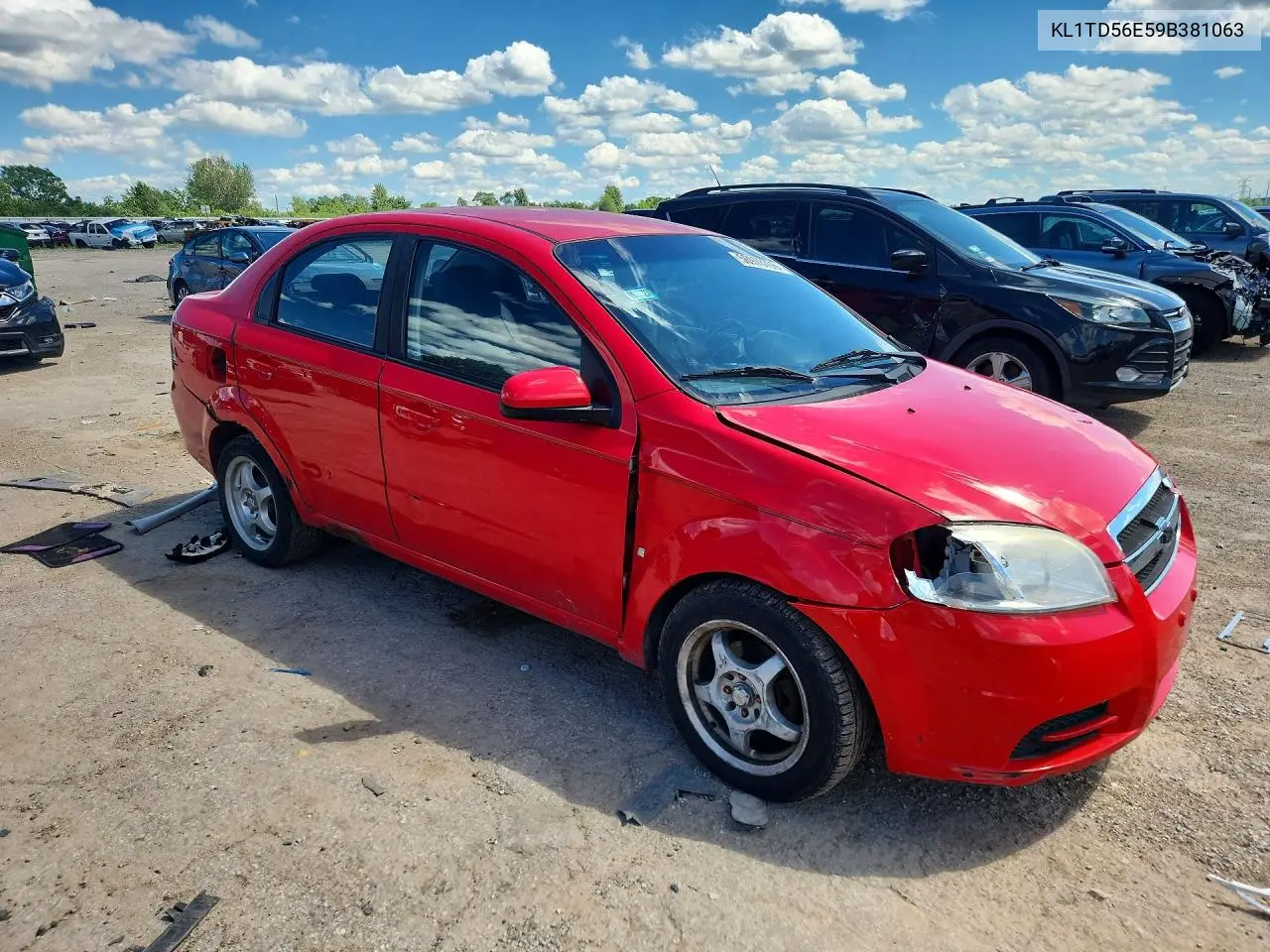 2009 Chevrolet Aveo Ls VIN: KL1TD56E59B381063 Lot: 56978706
