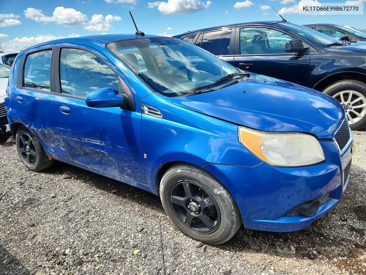 2009 Chevrolet Aveo Ls VIN: KL1TD66E99B672770 Lot: 57206656