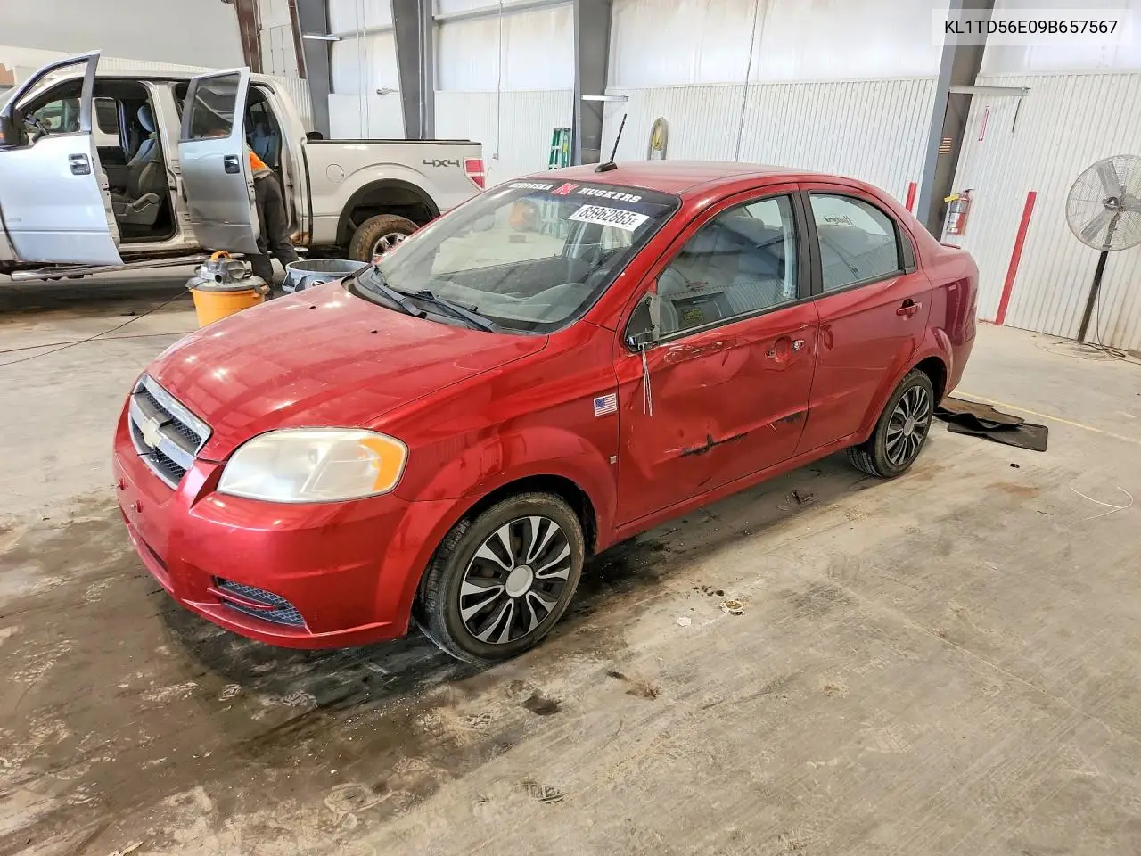 2009 Chevrolet Aveo Ls VIN: KL1TD56E09B657567 Lot: 85962865