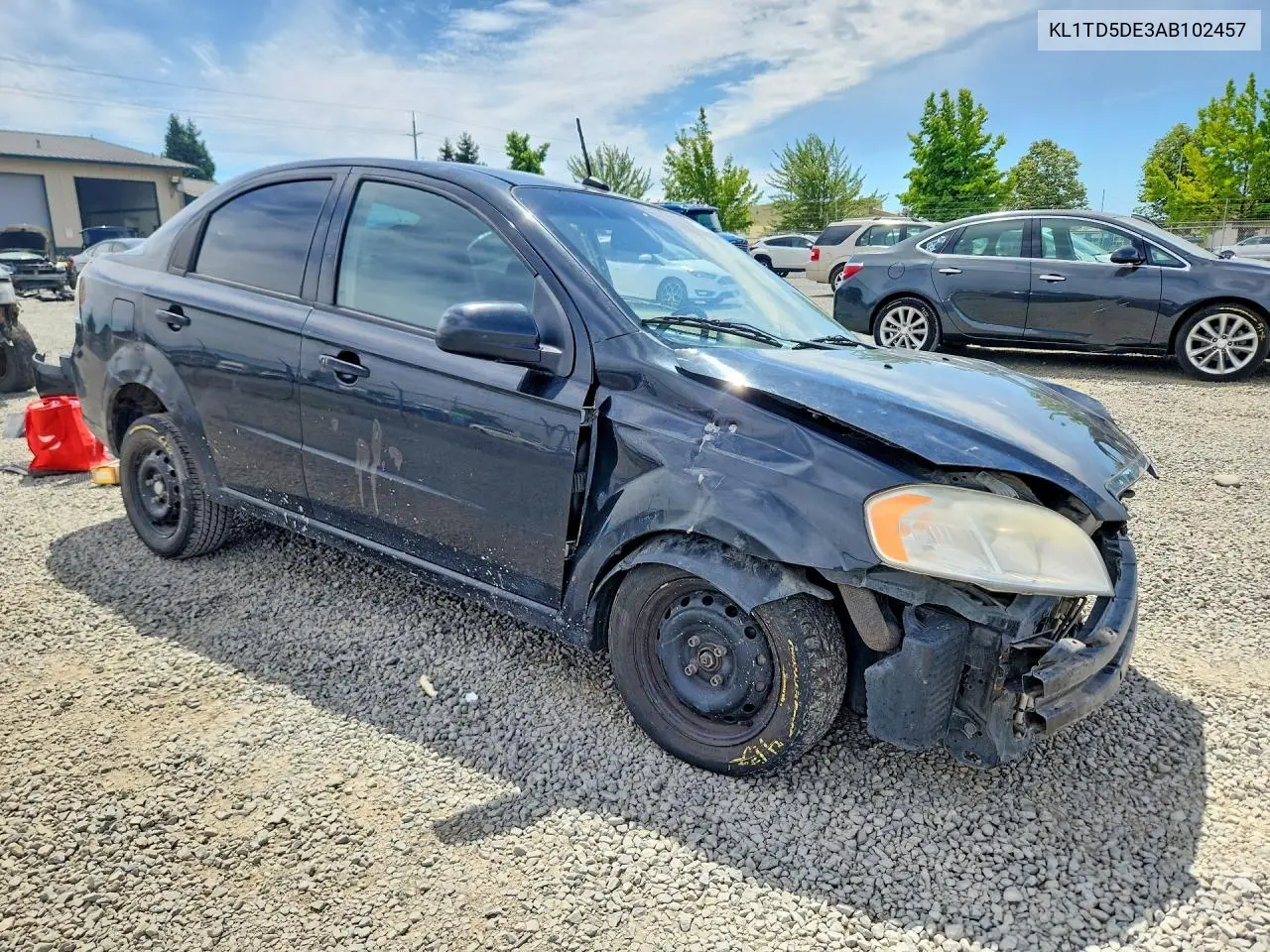 2010 Chevrolet Aveo Ls VIN: KL1TD5DE3AB102457 Lot: 56803266