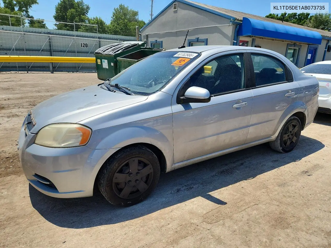 2010 Chevrolet Aveo Ls VIN: KL1TD5DE1AB073735 Lot: 60782986